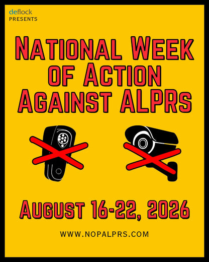 National Week of Action Against ALPRs Flyer
