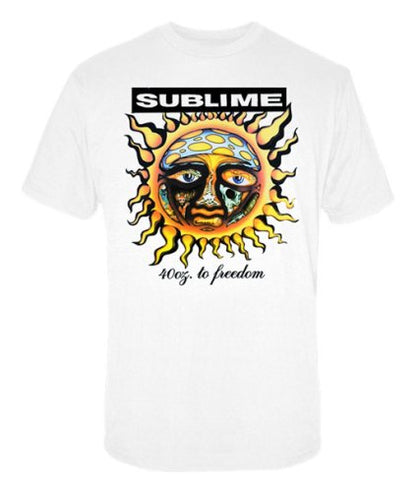 Sublime Sun Logo Mens T-shirt- Black / White / Blue