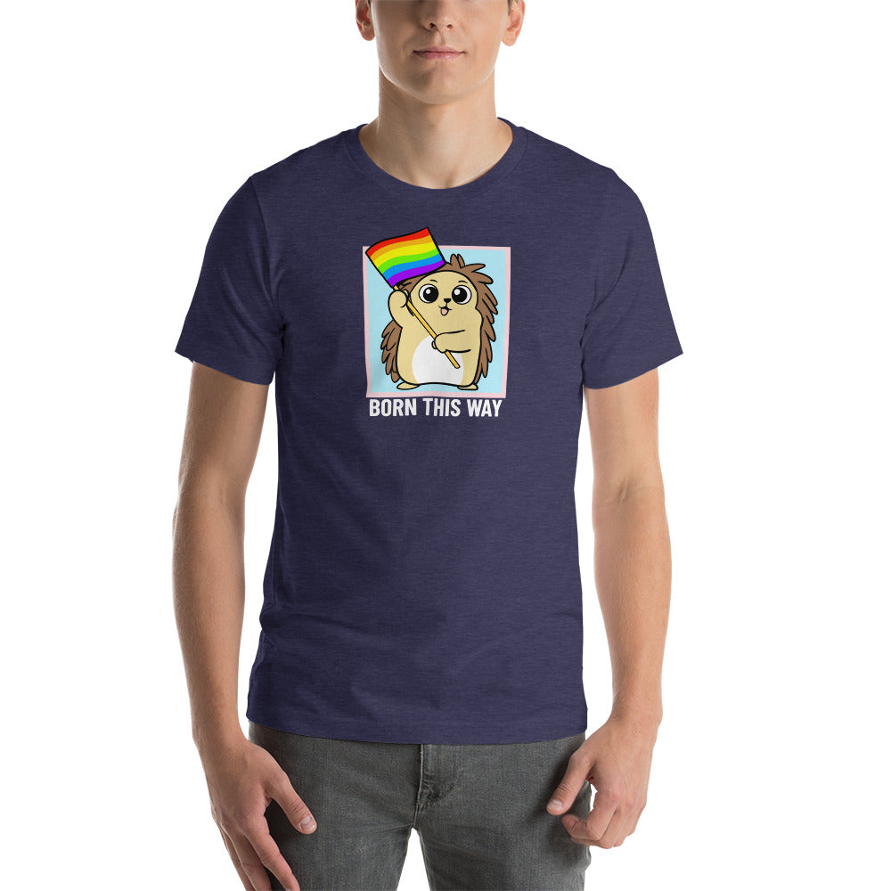 Born This Way LGBT Pride Cartoon Porcupine Short-Sleeve Unisex T-Shirt