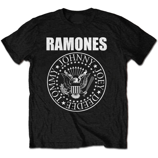 Ramones Seal Band Mens T-shirt- Hey Ho Let's Go