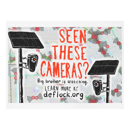 Seen these Cameras? - deflock.me Yard sign