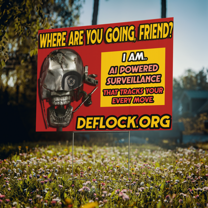 Where are you Going? - deflock.me Yard sign