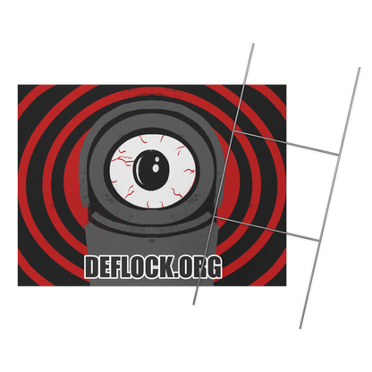 Deflock Spiral- deflock.me Yard sign