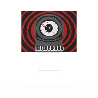 Deflock Spiral- deflock.me Yard sign